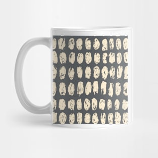 Ivory Dots on Grey Mug